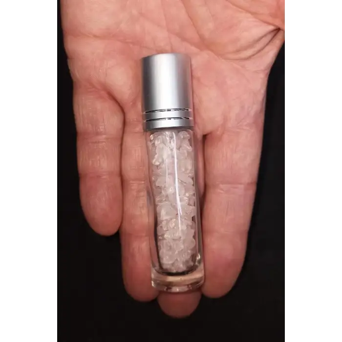 Pembe Kuvars Taşlı Esans Şişesi 118PK