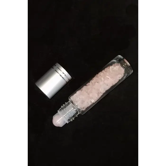 Pembe Kuvars Taşlı Esans Şişesi 118PK