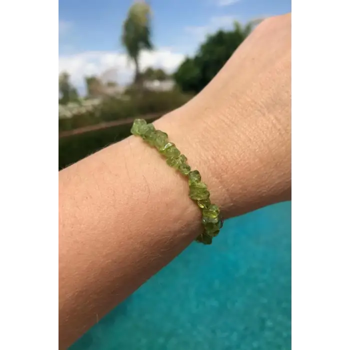 Peridot Zebercet Bileklik Kırıktaş 423-1