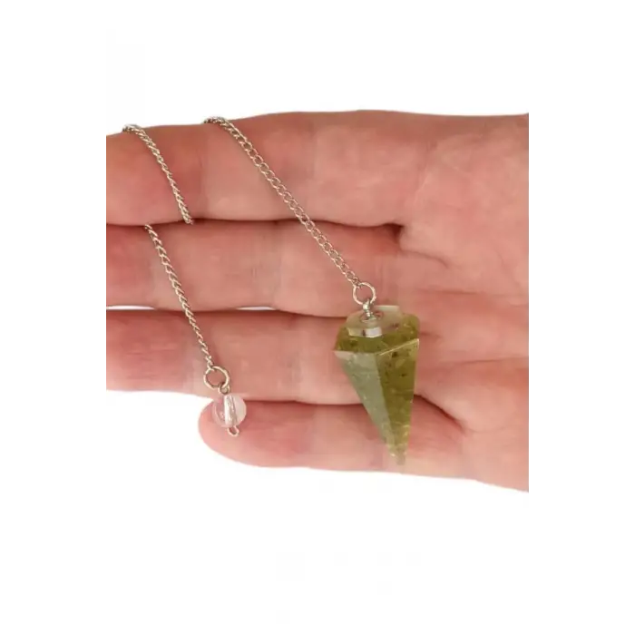 Peridot Zebercet Taşlı Orgonit Pandül Sarkaç 440-2