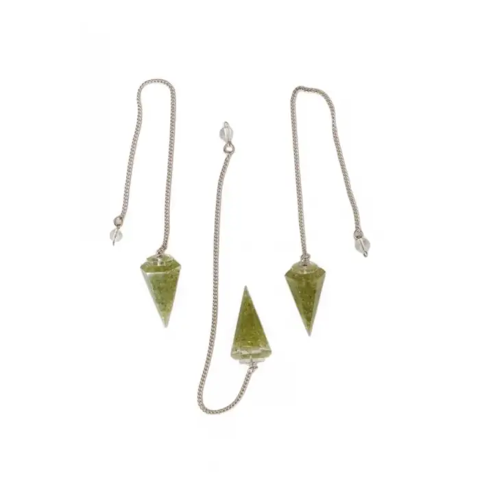 Peridot Zebercet Taşlı Orgonit Pandül Sarkaç 440-2
