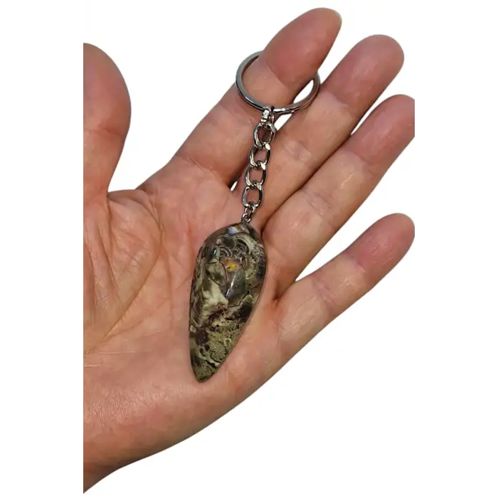 Rainforest Jasper Doğal Taş Anahtarlık 633-3