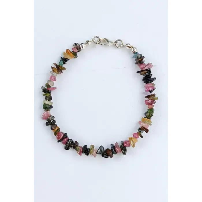 Renkli Turmalin Bileklik Kırıktaş 407-2