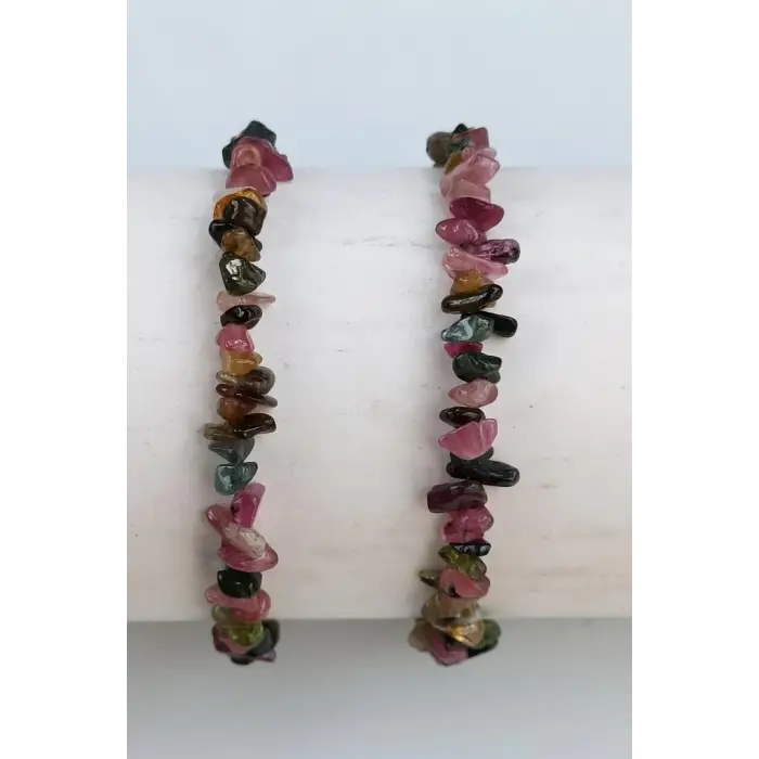 Renkli Turmalin Bileklik Kırıktaş 407-2