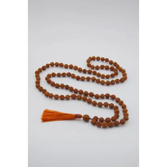 Rudrakşa 108 Taneli Mala Tesbih-Kolye Hindistan Rudraksha 207
