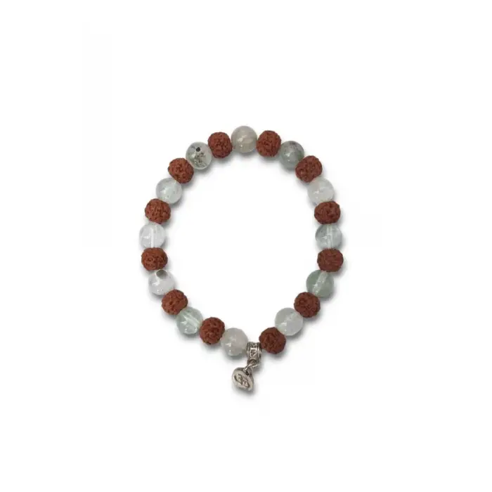 Rudrakşa, Kristal Kuvars Bileklik Ohm Sembollü Rudraksha 414-4