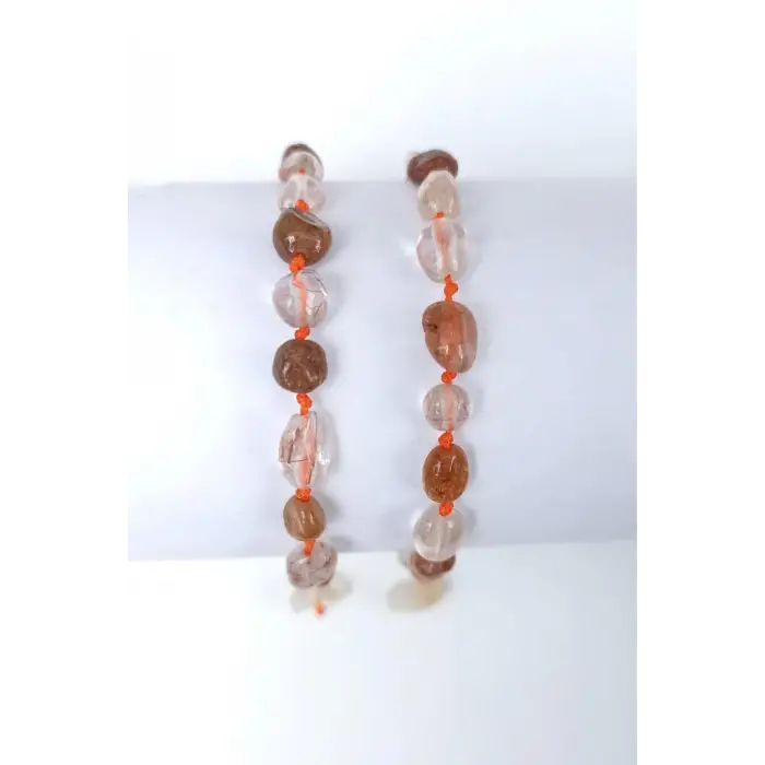 Rutil Kuvars Bileklik, Makrome Ayarlı 527-2