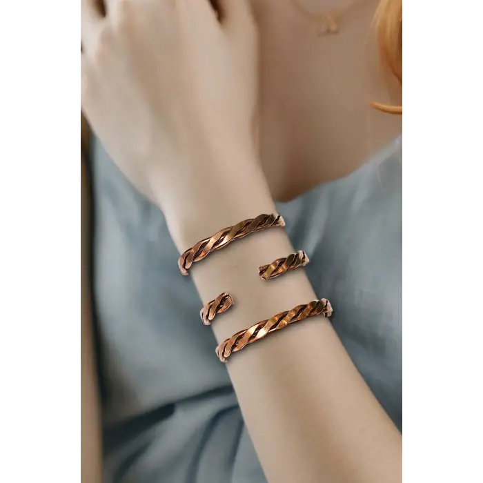 Saf Bakır Bileklik, Burgulu Bilezik 522-2