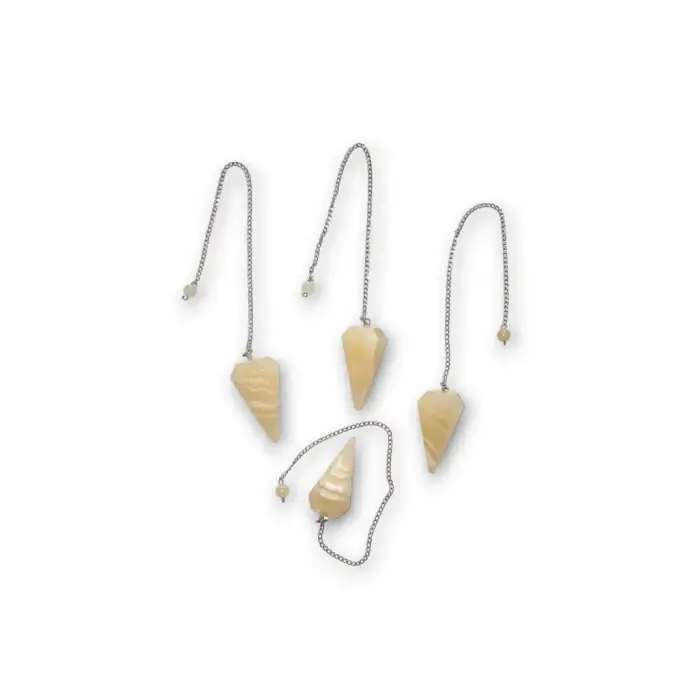 Sarı Kalsit Doğal Taş Pandül - Sarkaç 203-12