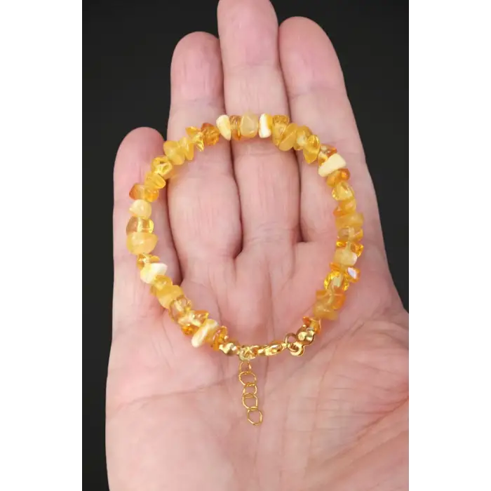 Sarı Kehribar Bileklik Kırıktaş 454-2