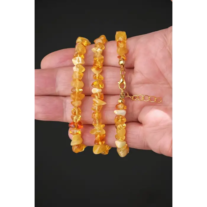 Sarı Kehribar Bileklik Kırıktaş 454-2