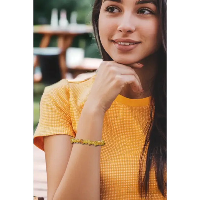 Sarı Kehribar Bileklik Kırıktaş 454-2