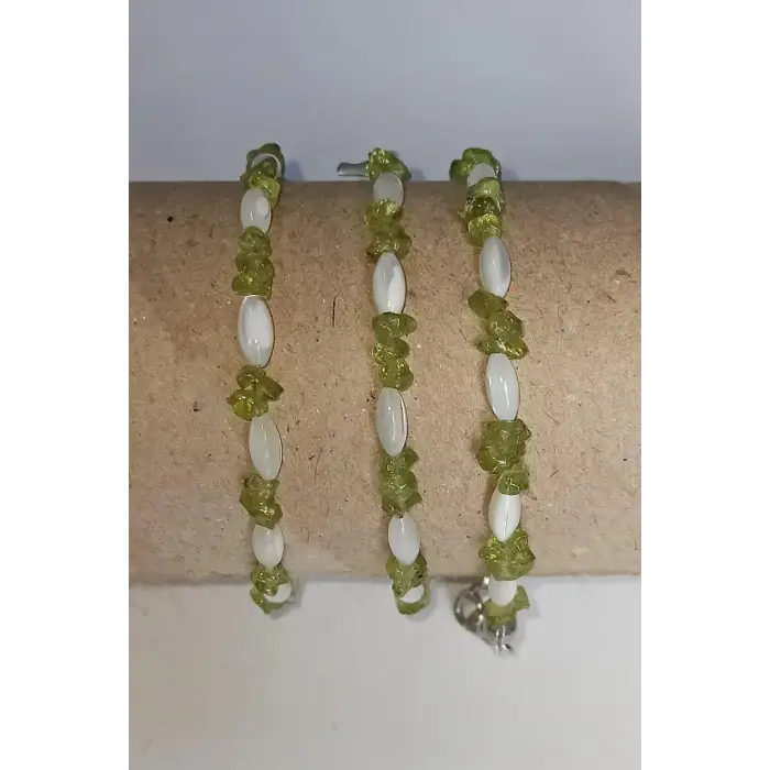 Sedef, Peridot Zebercet Bileklik-417-4