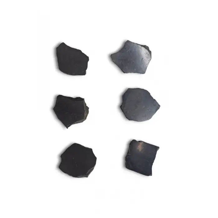 Shungite Şungit Taşı Düz Kesim Doğal Parça 469-1