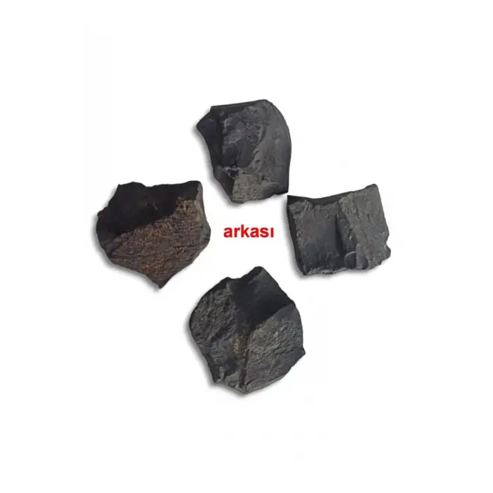 Shungite Şungit Taşı Düz Kesim Doğal Parça 469-1