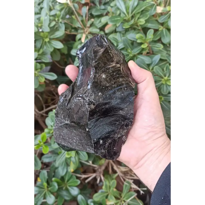 Siyah Obsidyen Standlı Büyük Parça OB-30