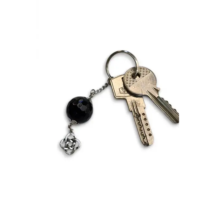 Siyah Oniks Taşı Anahtarlık 465-3