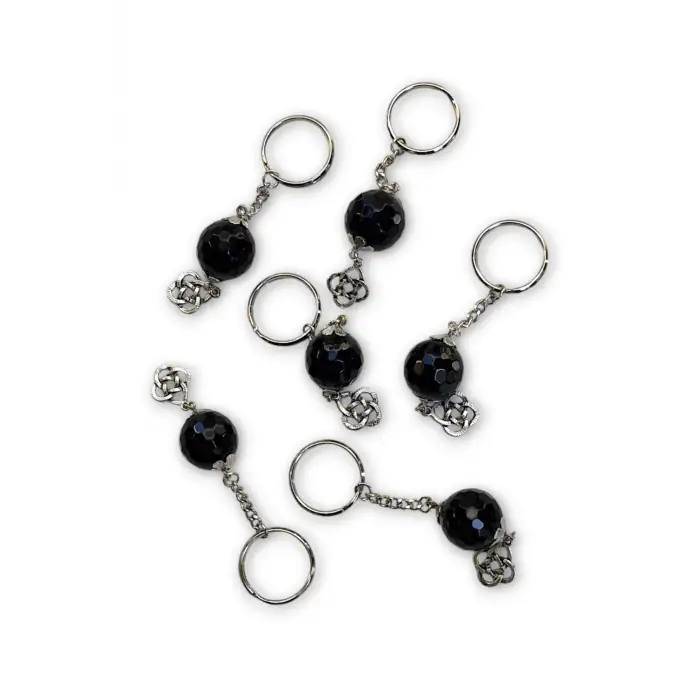 Siyah Oniks Taşı Anahtarlık 465-3