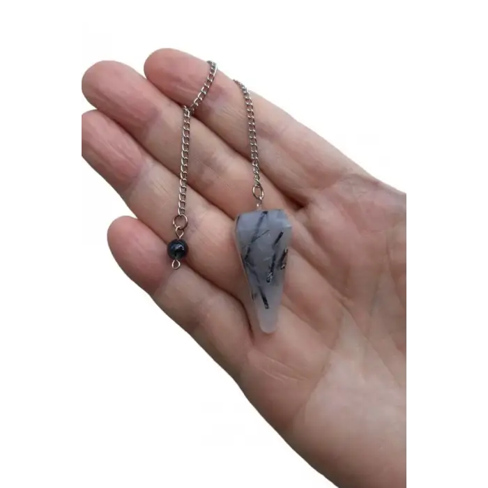 Siyah Turmalinli Kuvars Pandül - Sarkaç 408-2