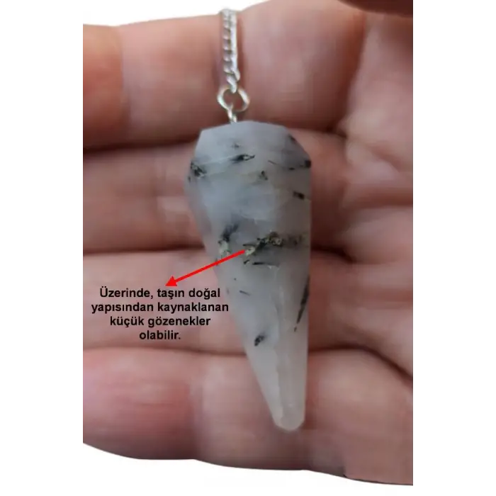 Siyah Turmalinli Kuvars Pandül - Sarkaç 408-2