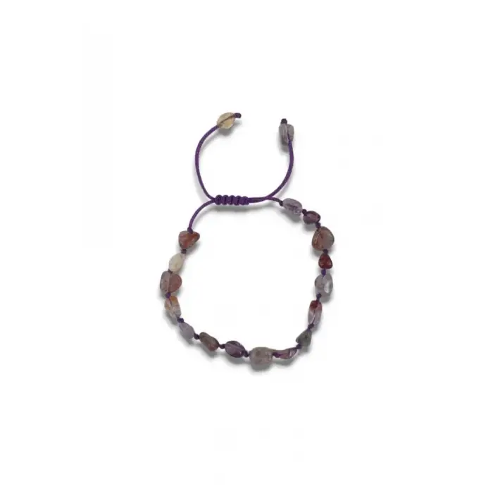 Super Seven Kristali Bileklik Makrome Ayarlı 322-3