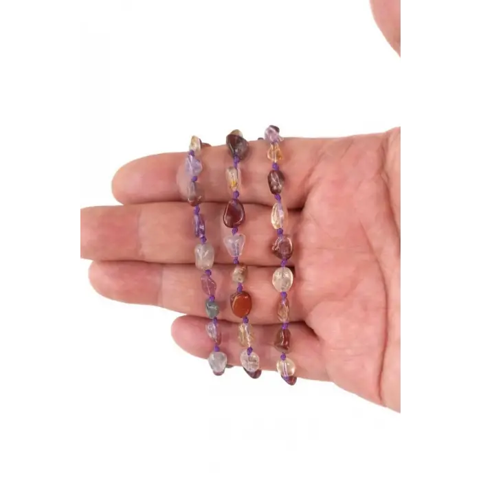 Super Seven Kristali Bileklik Makrome Ayarlı 322-3