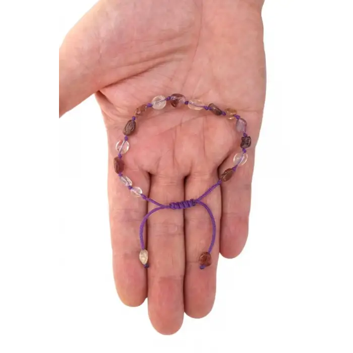 Super Seven Kristali Bileklik Makrome Ayarlı 322-3