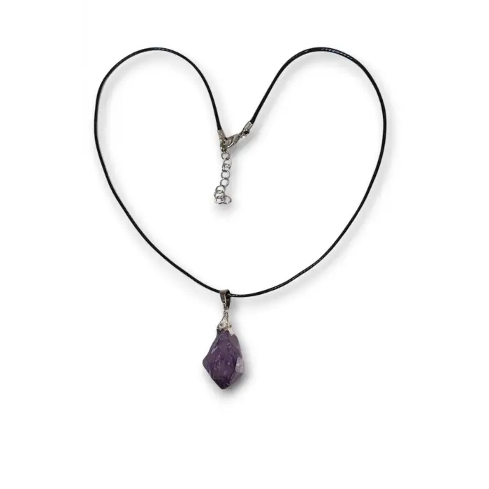 Tamamen Doğal Diş Ametist Kolye 109-3