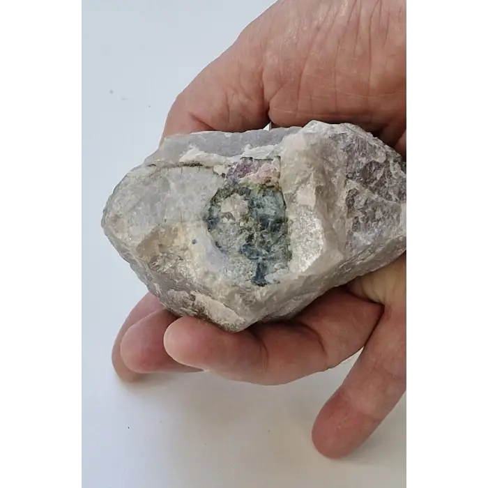 Turmalinli Dumanlı Kuvars Doğal Kütle 32-TK