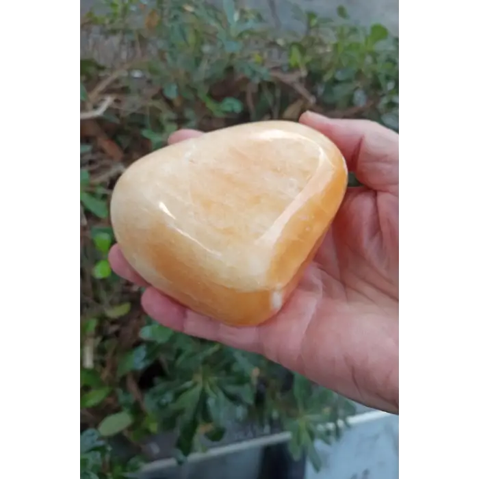 Turuncu Kalsit Tamburlu Büyük Parça TK-7