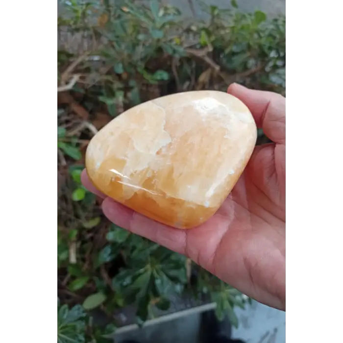 Turuncu Kalsit Tamburlu Büyük Parça TK-7