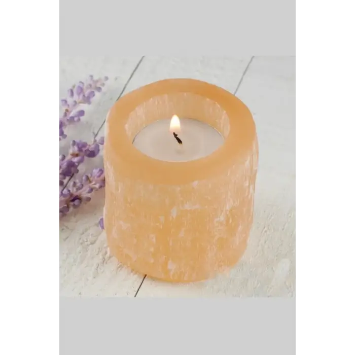 Turuncu Selenit Mumluk Kalemlik 046