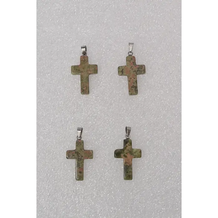 Unakit Taşı Haç Kolye 104-10