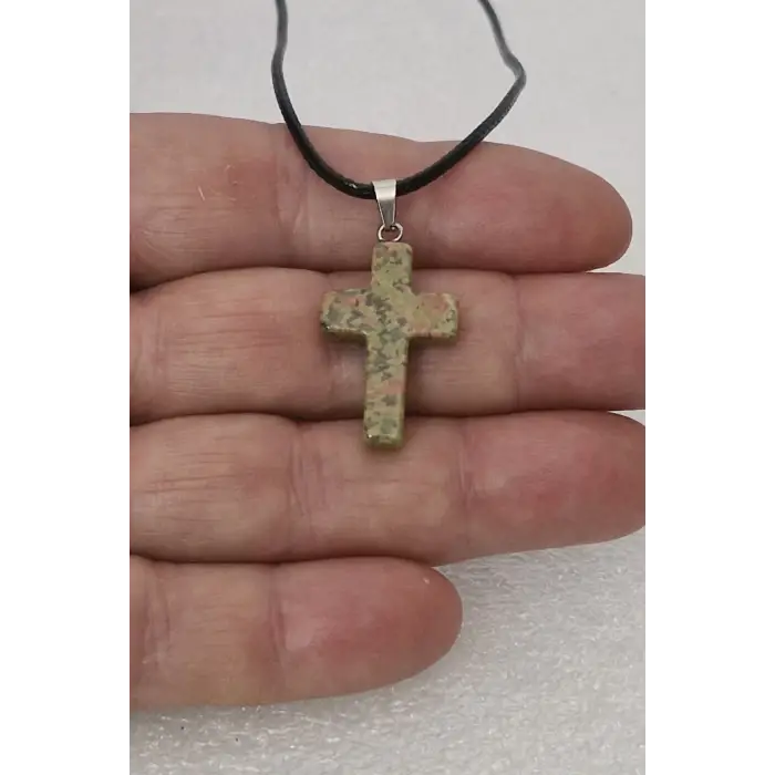 Unakit Taşı Haç Kolye 104-10