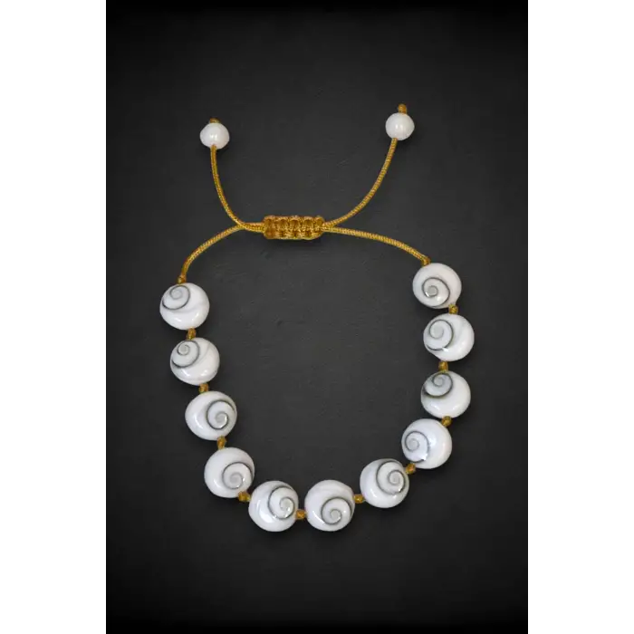 Üst Kalite Yılancık Taşı Bileklik Makrome Ayarlı 340-3