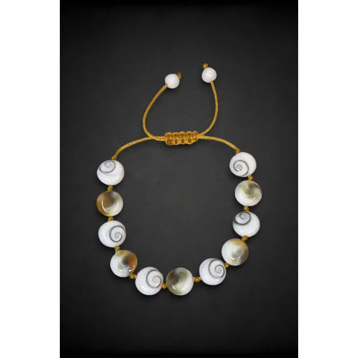 Üst Kalite Yılancık Taşı Bileklik Makrome Ayarlı 340-3