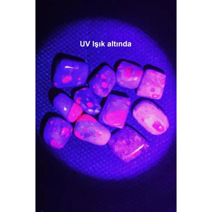 Yakutlu Fuksit Tamburlu Parça Ruby İn Fuchsite 403-1