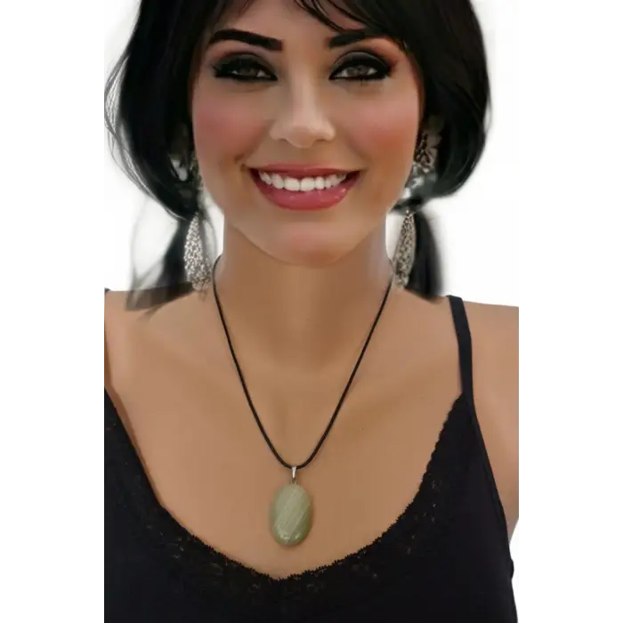 Yeşil Oniks Doğaltaş Kolye 310-4