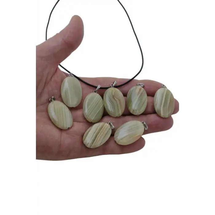 Yeşil Oniks Doğaltaş Kolye 310-4