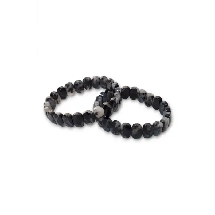 Yoğun Siyah Turmalinli Kuvars Bileklik 322-5