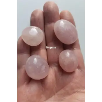 50 Gram Doğal Pembe Kuvars Tamburlu Parçalar 639