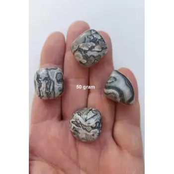 50 Gram Gri Jasper Tamburlu Parçalar 515