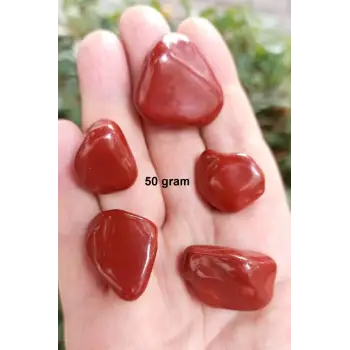 50 Gram Kırmızı Jasper Tamburlu Parçalar 402