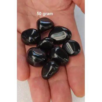 50 Gram Siyah Obsidyen Tamburlu Parçalar  232