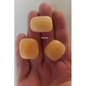 50 Gram Turuncu Kalsit Tamburlu Parçalar 452