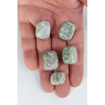 50 Gram Yeşil Jasper Tamburlu Parçalar 213-2