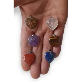 6 Adet Kolye Ucu Ametist, Lapis, Kuvars, Jasper, Unakit, Kaplangözü 615