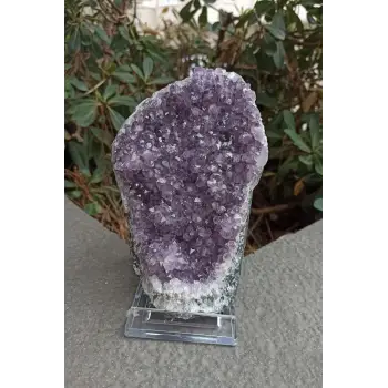 Doğal Ametist Standlı Dekoratif Parça DA10
