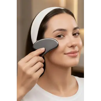 Hematit Gua Sha Yüz Yogası, Masaj Taşı 504-2