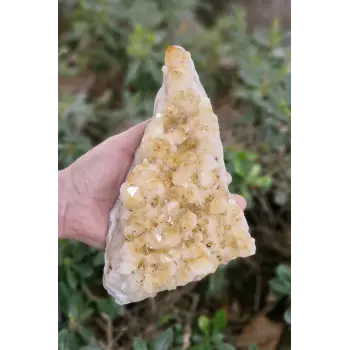 Doğal Sitrin Kristali Dekoratif Büyük Parça 2 Kilo 115 Gram